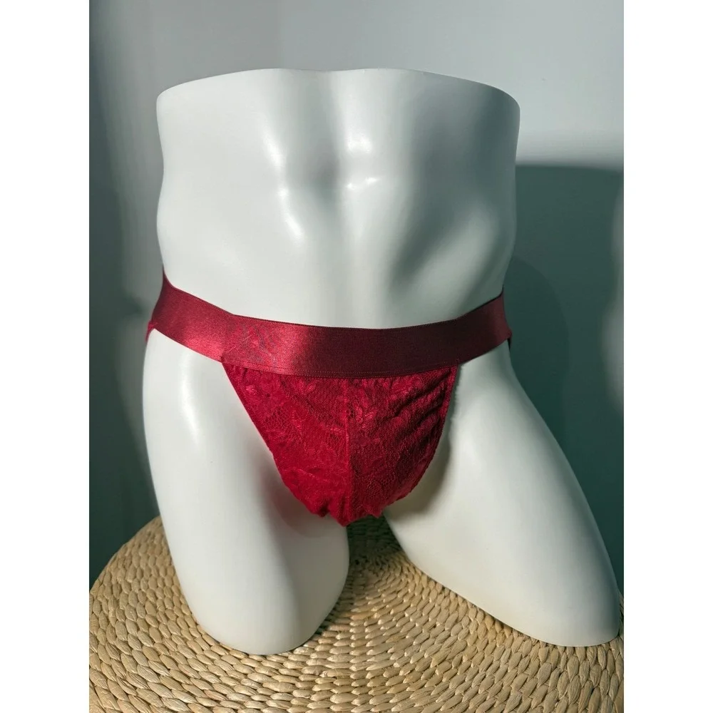 Cosabella Red‎ Never Say Never Lace Sports Brief Luxury Designer Underwear XL